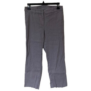 J. Jill Gray Striped Linen Dress Pants Size 4
